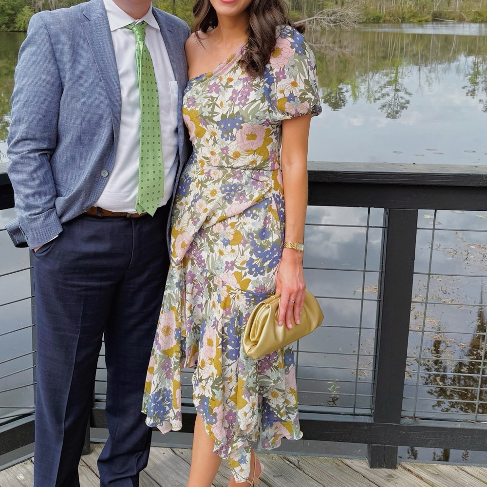 Floral One-Shoulder Dress